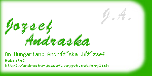 jozsef andraska business card